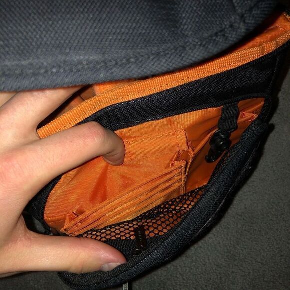 Delsey ODC 33 Medium Camera Shoulder Bag Black Orange - Picture 6 of 9